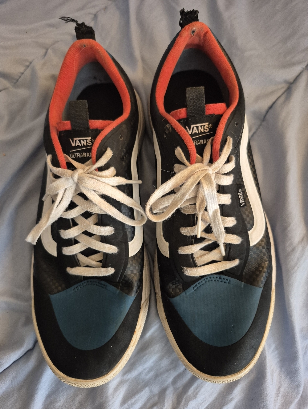 Vans Men’s Black, Teal & Orange Low-Top Sneakers